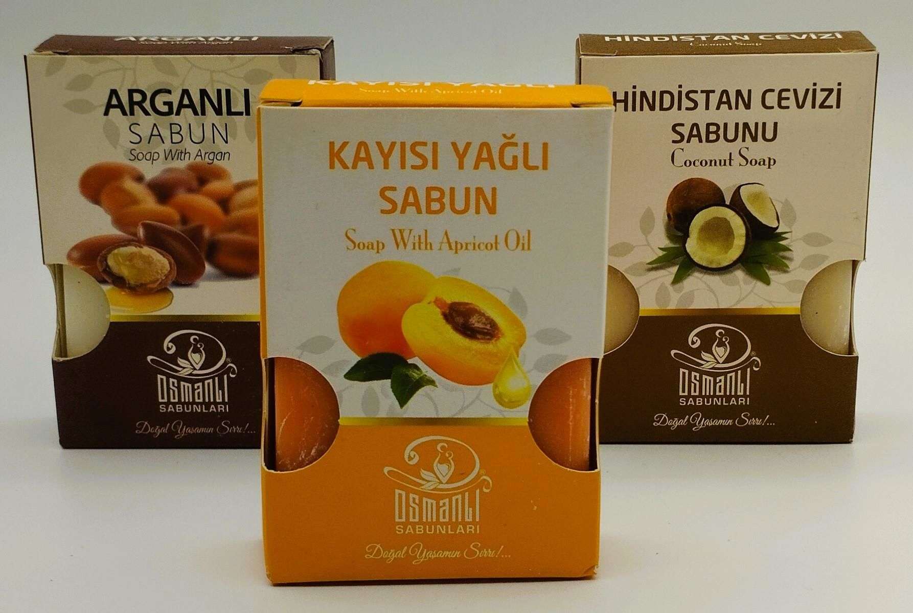 Argan+ Kayısı+ Hindistan Cevizi Sabunu 100 gr x 3