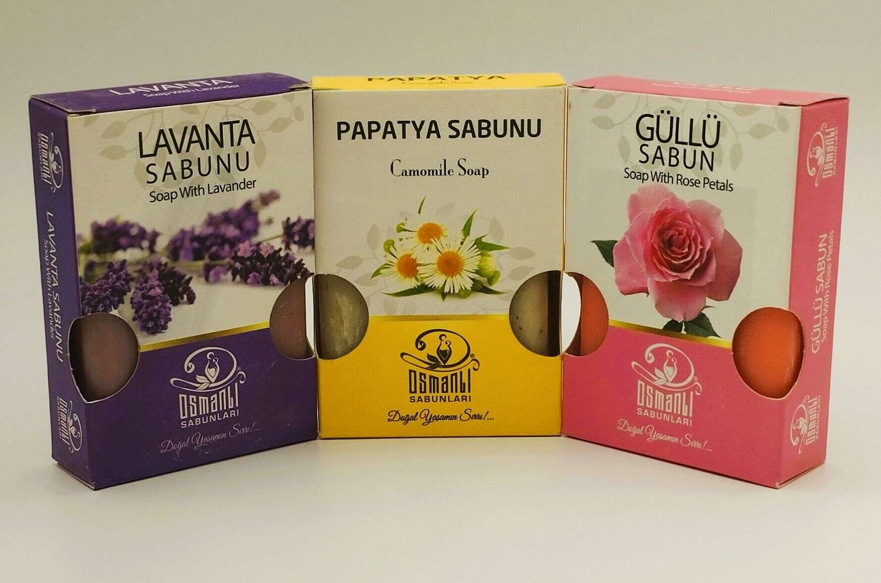 Lavanta+ Papatya+ Gül Sabunu 100 gr x 3