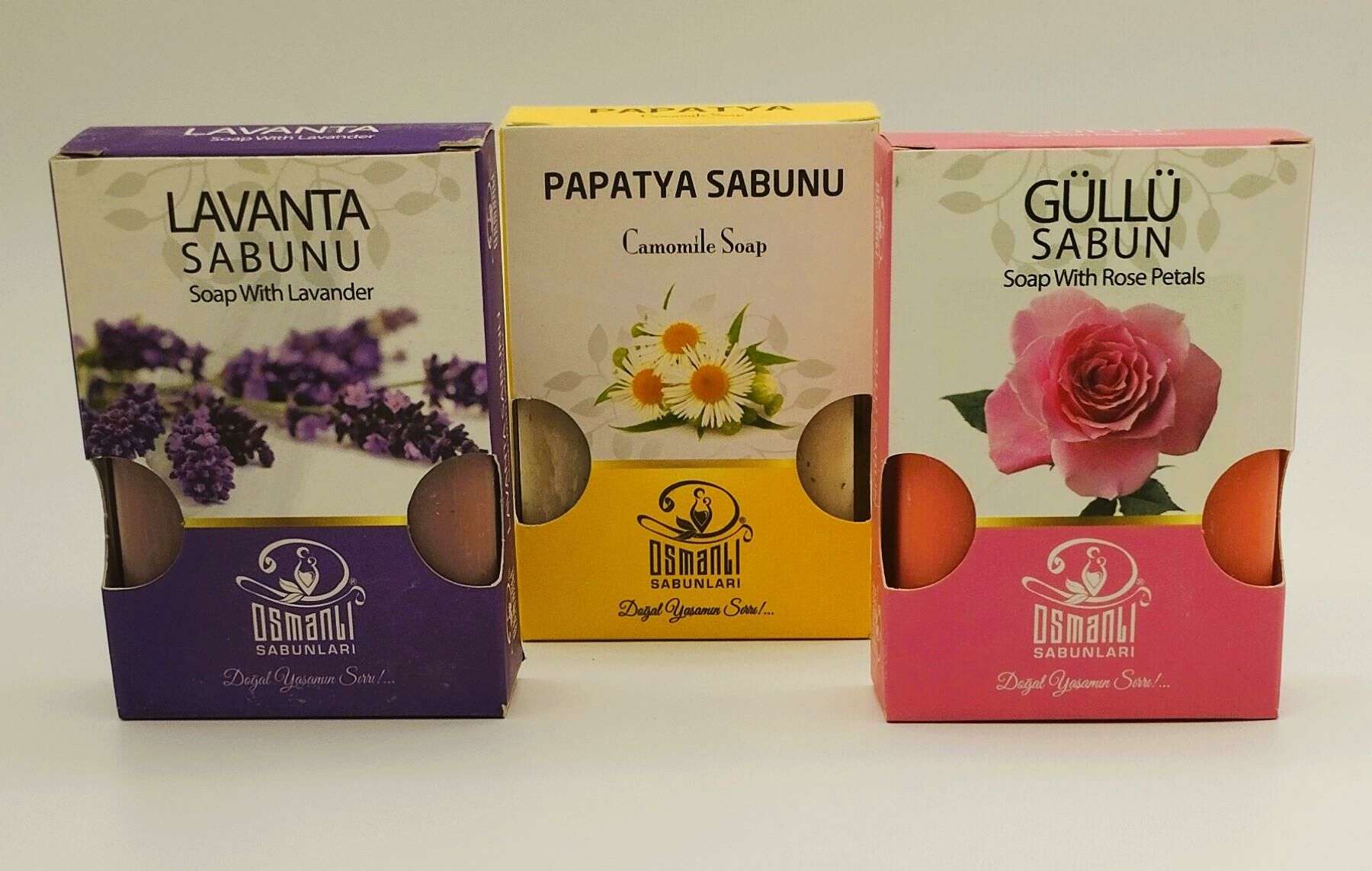 Lavanta+ Papatya+ Gül Sabunu 100 gr x 3