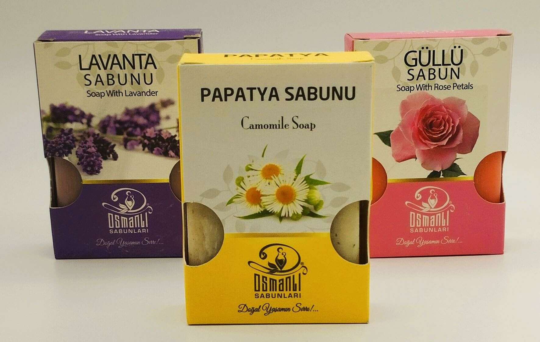 Lavanta+ Papatya+ Gül Sabunu 100 gr x 3