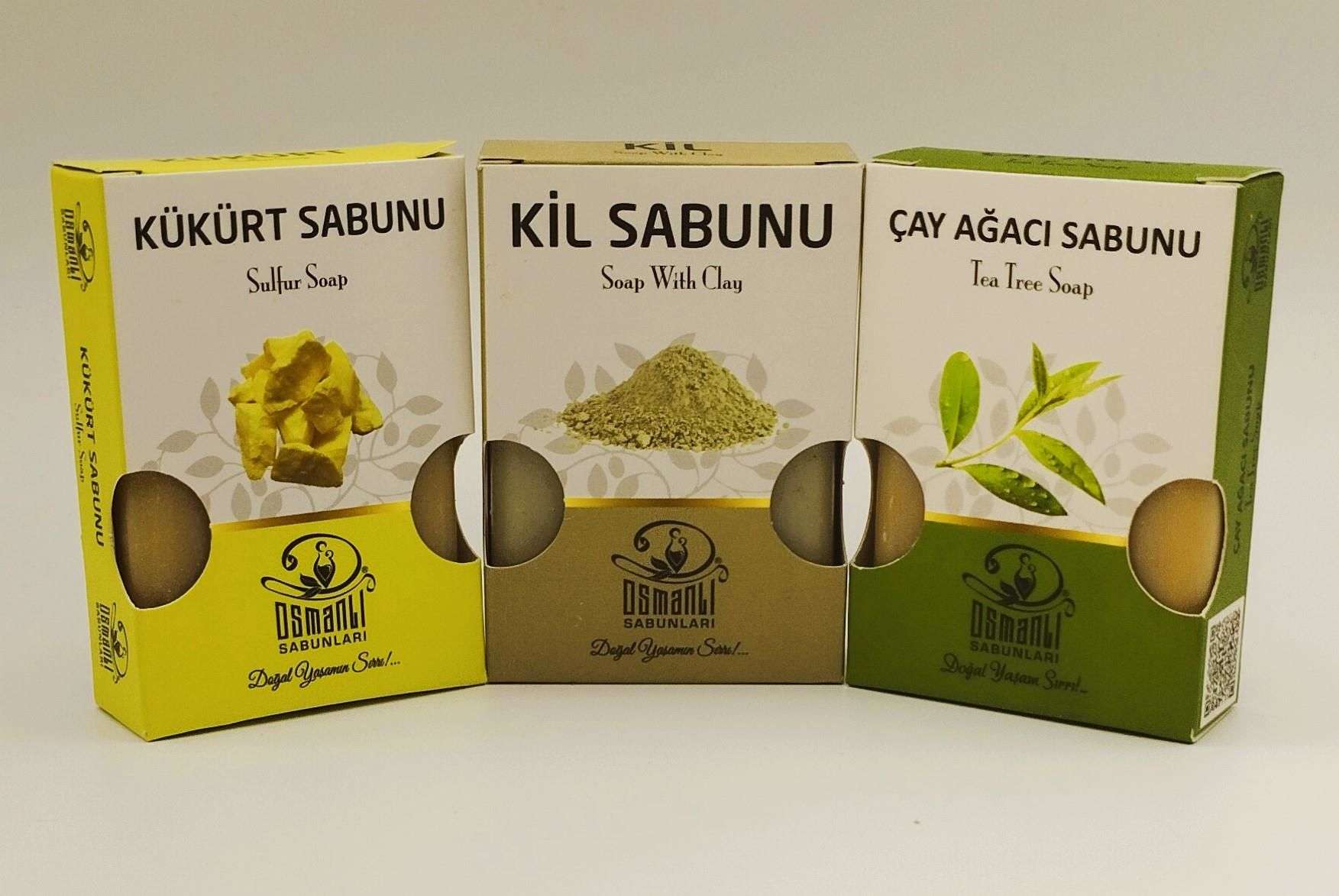 Kükürt+ Kil+ Çay Ağacı Sabunu 100 gr x 3