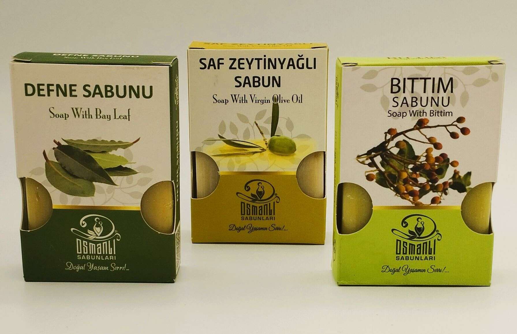 Defne+ Saf Zeytinyağlı+ Bıttım Sabunu100 gr x 3