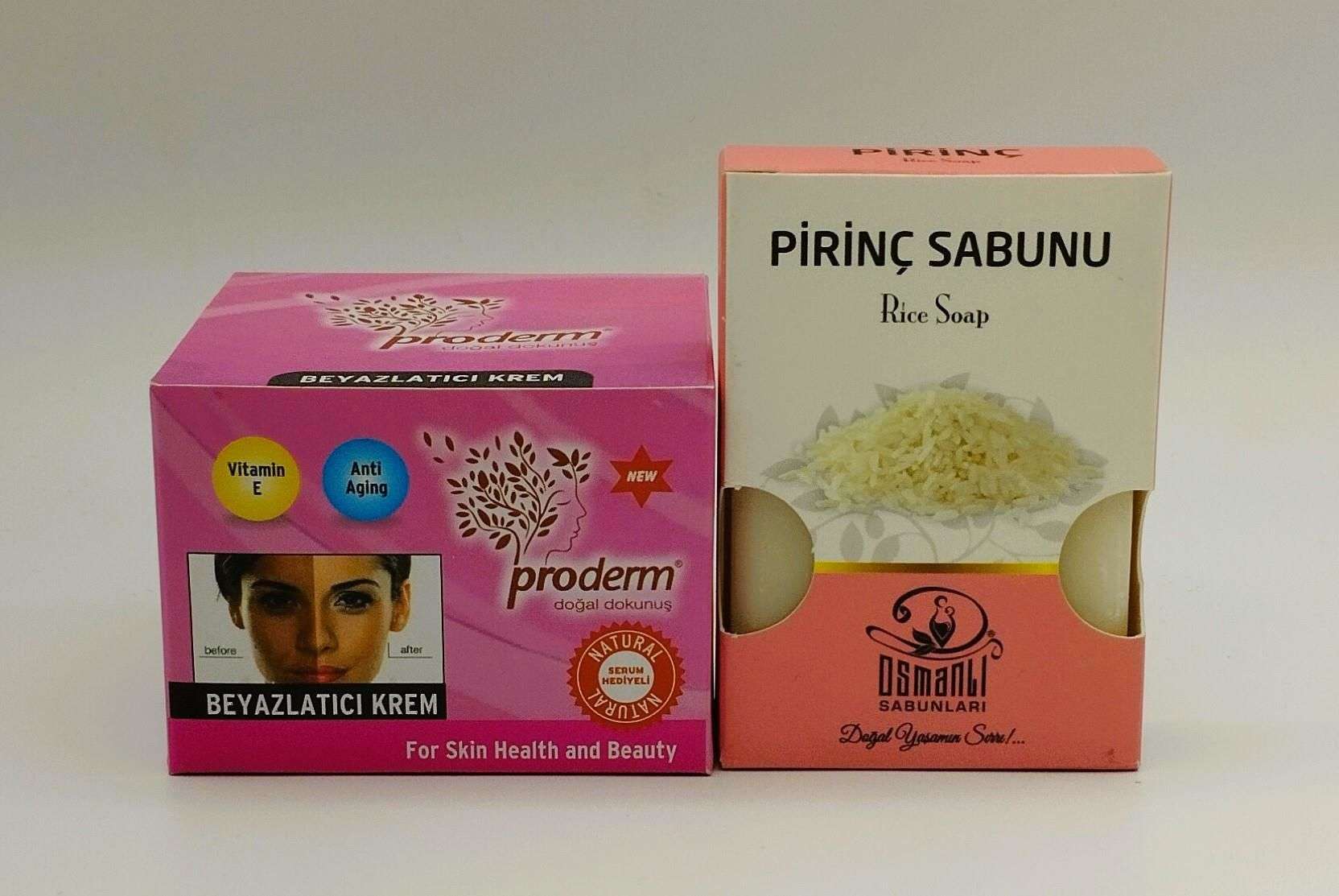 Beyazlatıcı Krem 50 ml + Pirinç Sabunu 100 gr