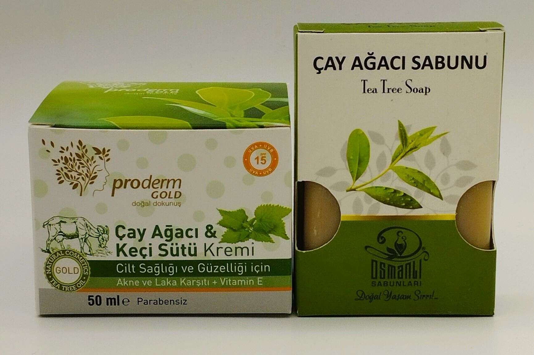 Çay Ağacı&Keçi Sütü Kremi 50 ml + Çay Ağacı Sabunu 100 gr