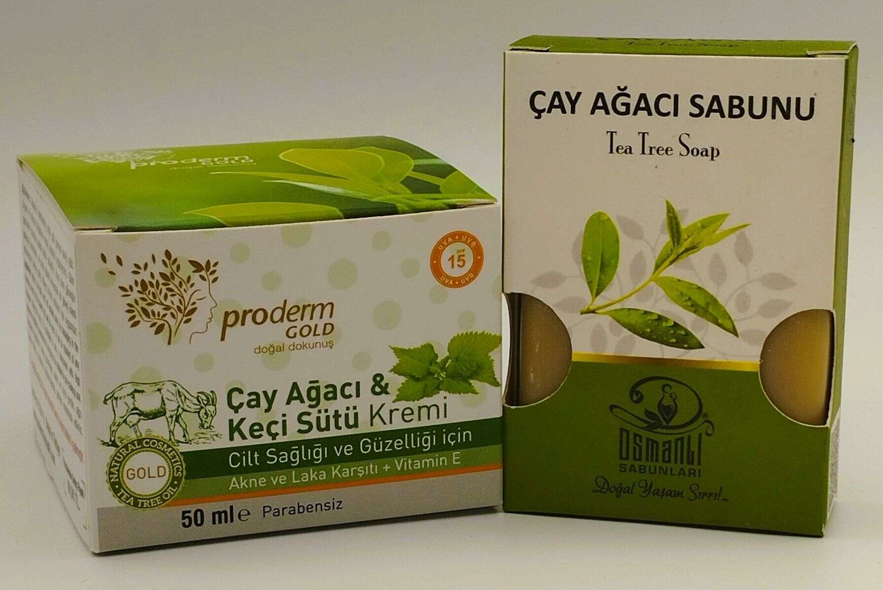 Çay Ağacı&Keçi Sütü Kremi 50 ml + Çay Ağacı Sabunu 100 gr