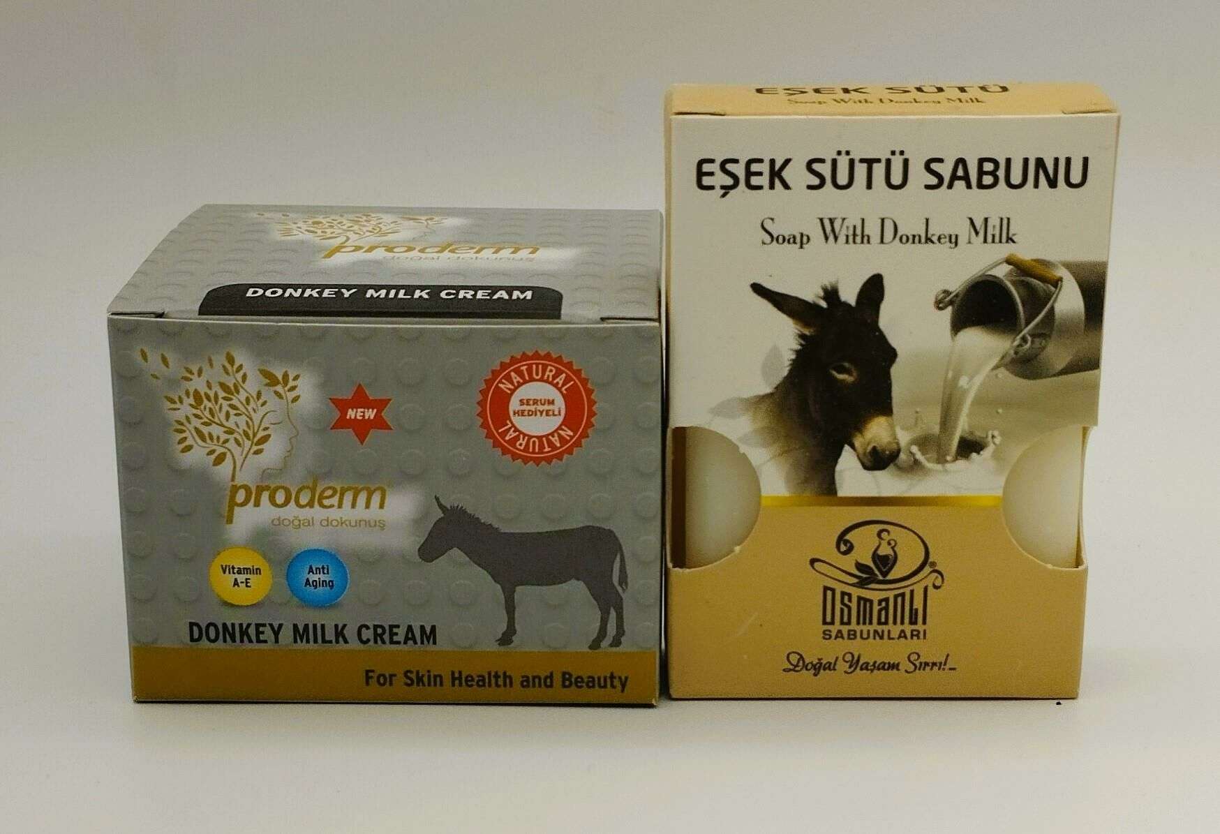 Eşek Sütü Kremi 50 ml + Eşek Sütü Sabunu 100 gr