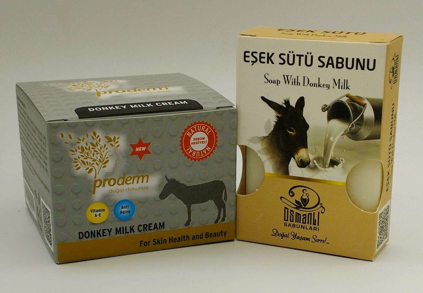 Eşek Sütü Kremi 50 ml + Eşek Sütü Sabunu 100 gr