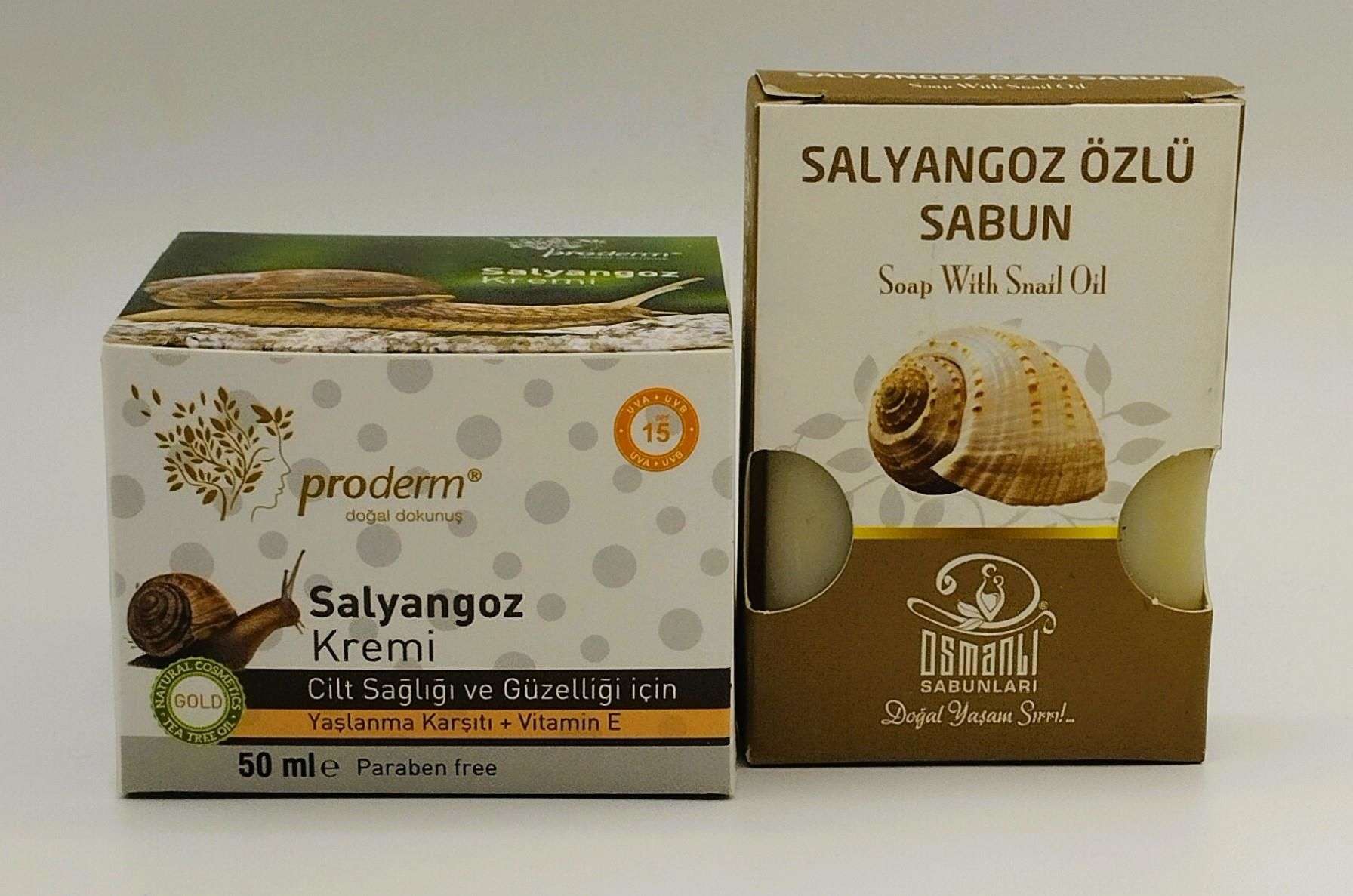 Salyangoz Kremi 50 ml + Salyangoz Sabunu 100 gr