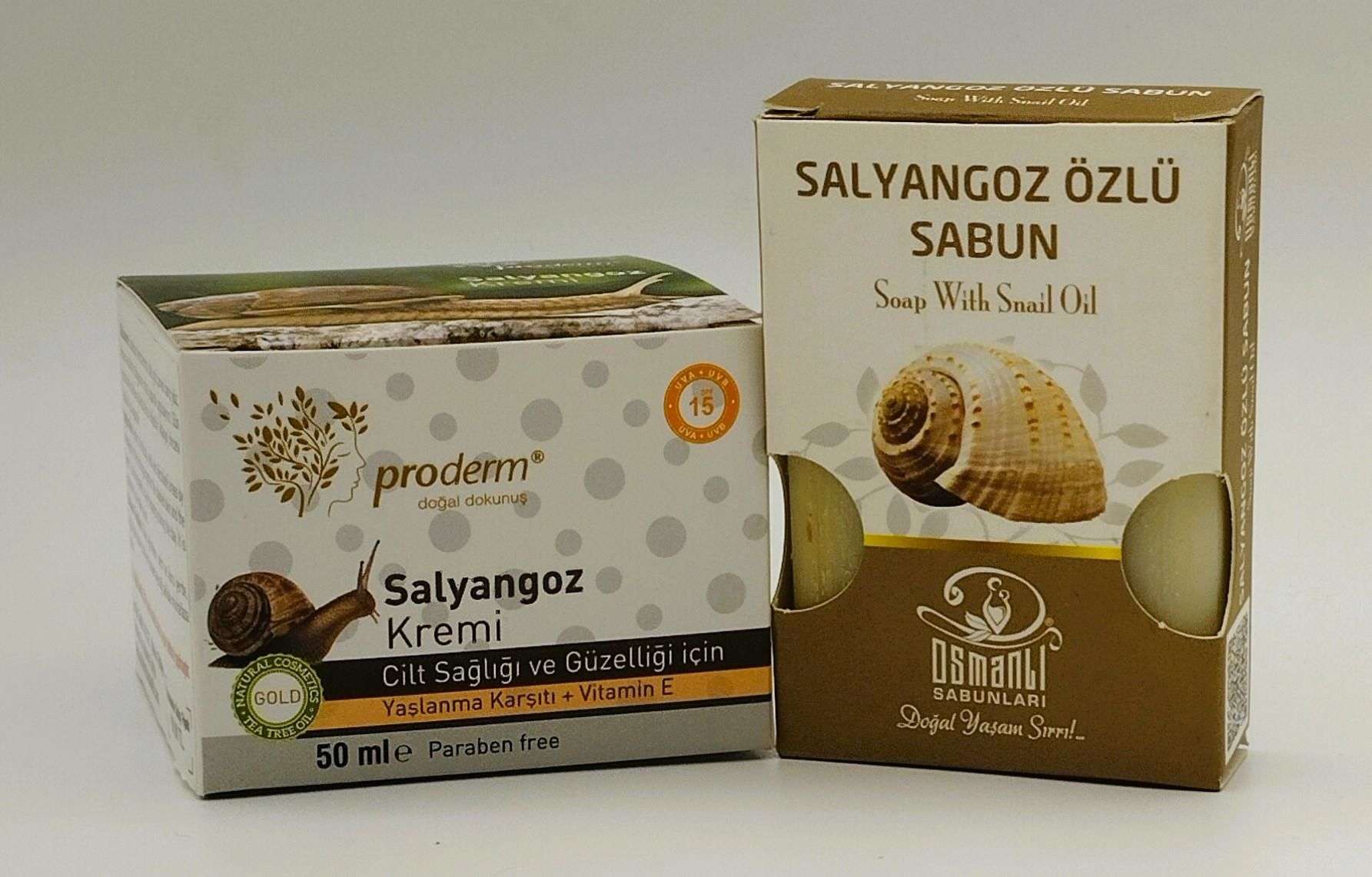 Salyangoz Kremi 50 ml + Salyangoz Sabunu 100 gr