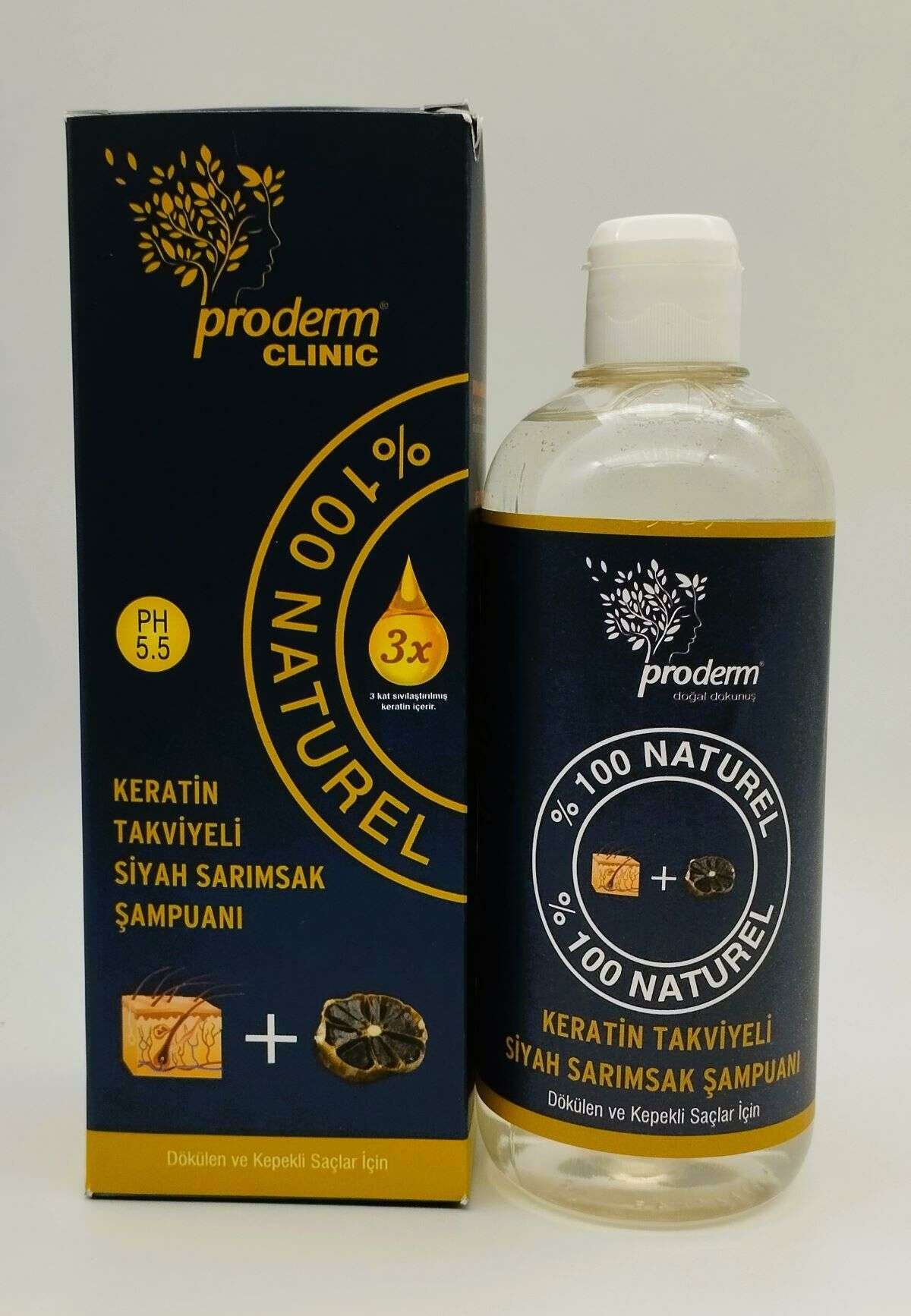 Keratin Takviyeli Siyah Sarımsak Şampuanı 500 ml