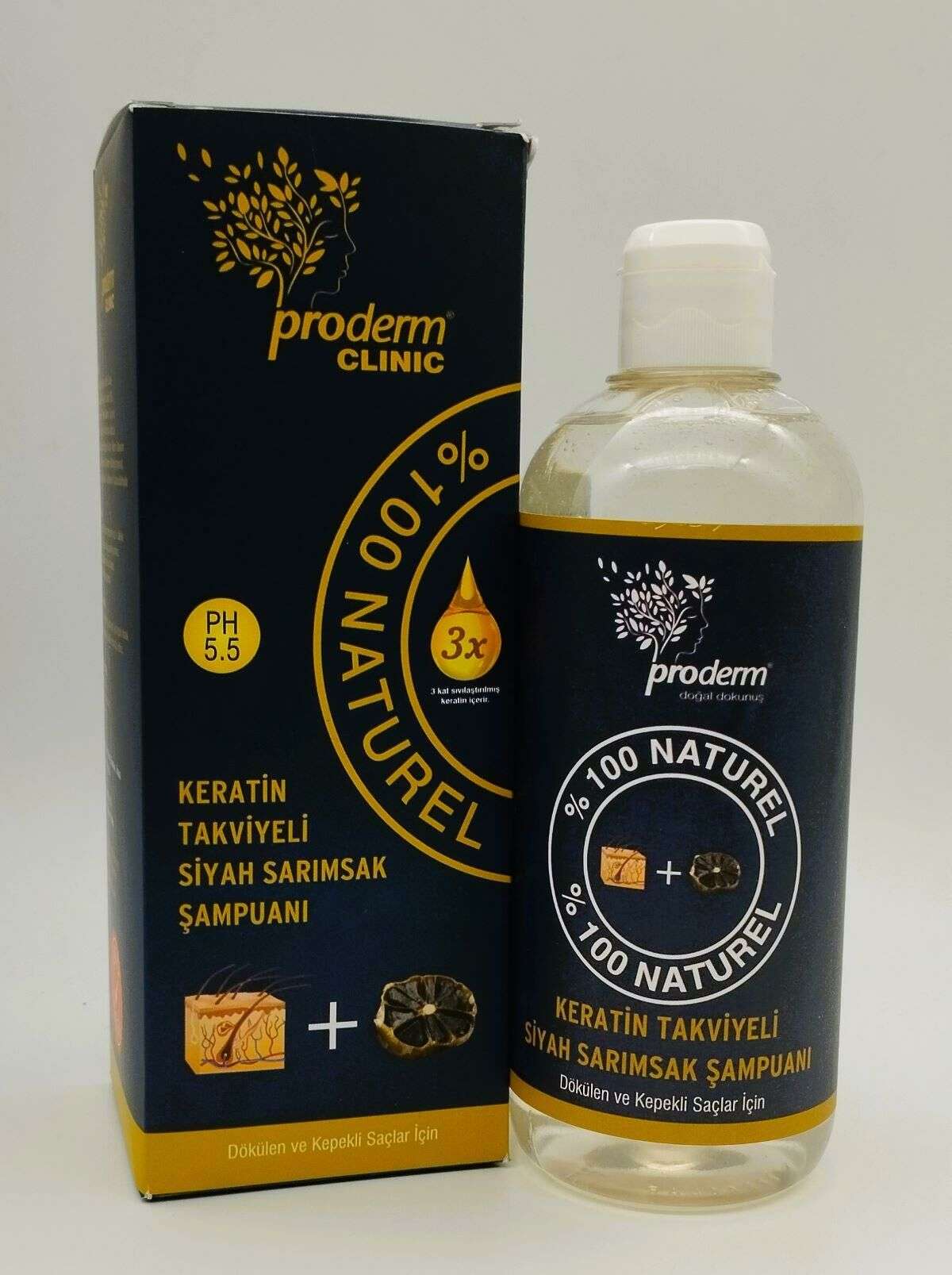 Keratin Takviyeli Siyah Sarımsak Şampuanı 500 ml