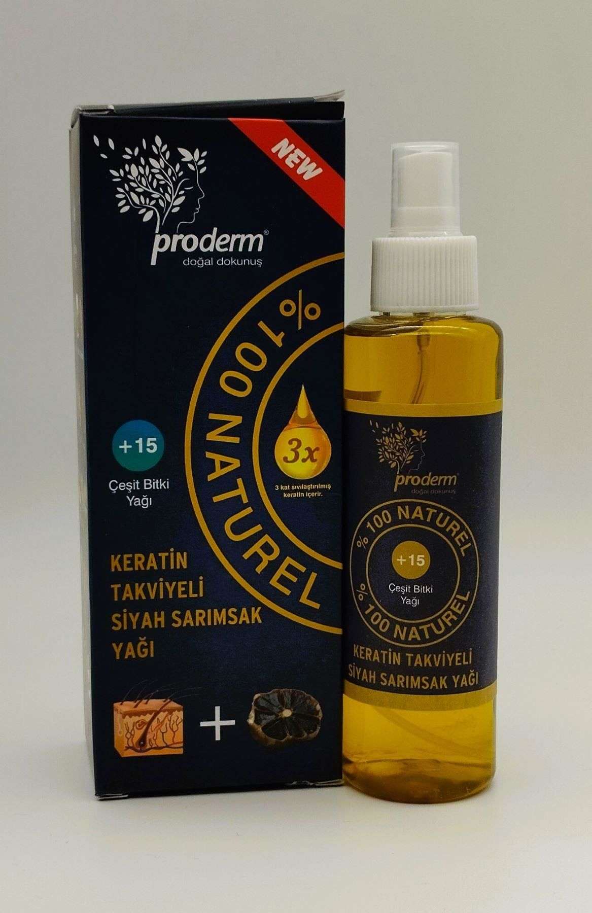 Keratin Takviyeli Siyah Sarımsak Saç Bakım  Yağı 150 gr