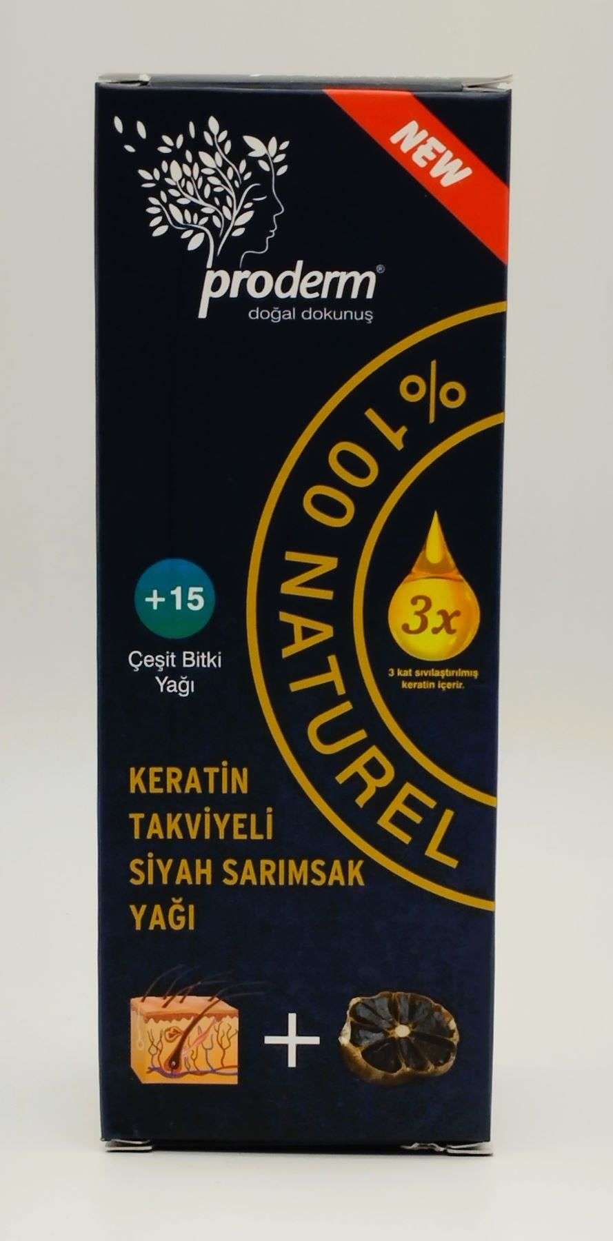 Keratin Takviyeli Siyah Sarımsak Saç Bakım  Yağı 150 gr