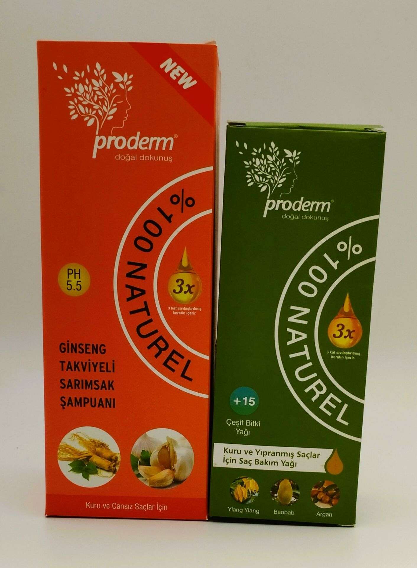 Ginseng Takviyeli Sarımsak Şampuanı 500 ml + Kuru ve Yıpranmış Saçlar İçin Saç Bakım Yağı 150 ml