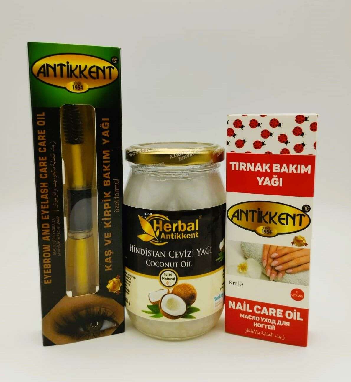 Tırnak Bakım Yağı 8 ml+ Kaş Ve Kirpik Bakım Yağı 20 ml+Hindistan Cevizi Yağı 300 gr