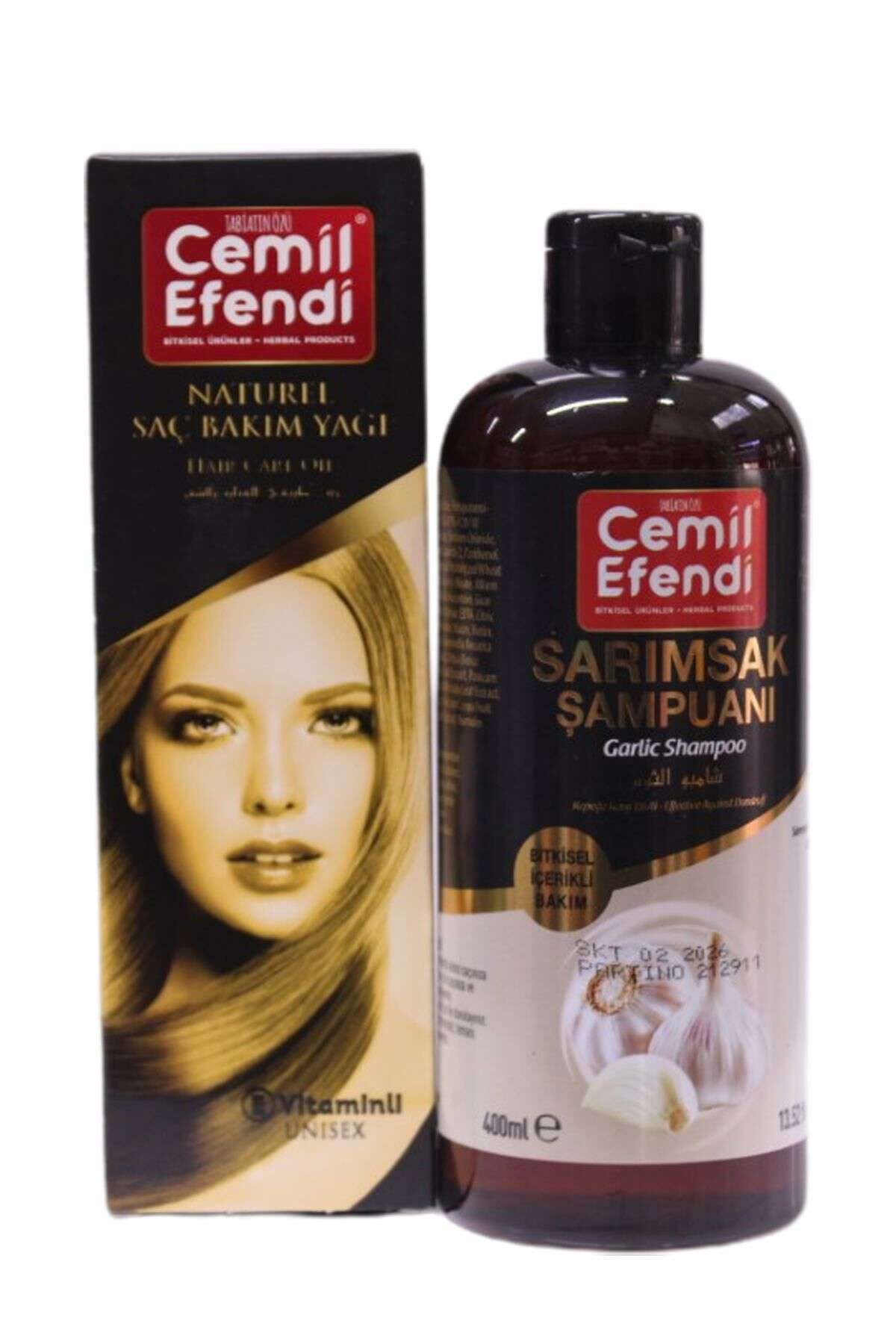 Sarımsak Şampuanı 400 ML+ Saç Bakım Yağı 125 ML