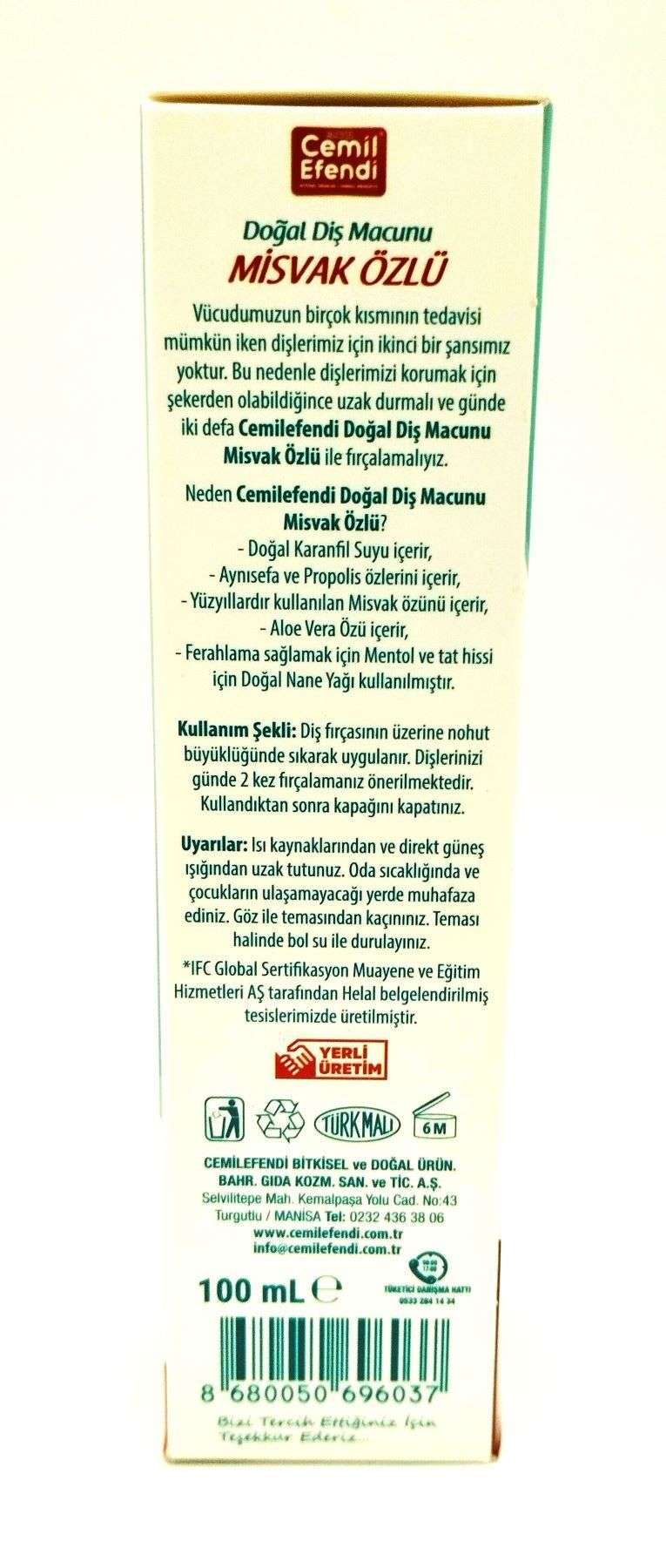 Cemil Efendi Misvak Özlü Diş Macunu 100 ml