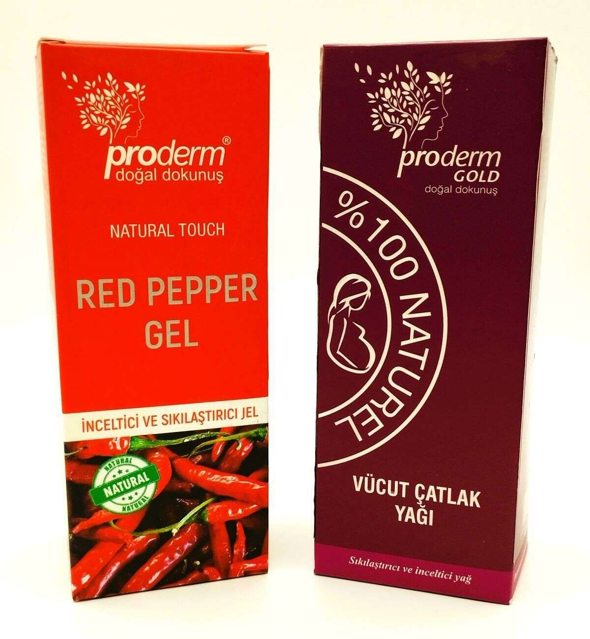 Proderm Red Pepper Gel 150 ml + Vücut Çatlak Yağı 150 ml