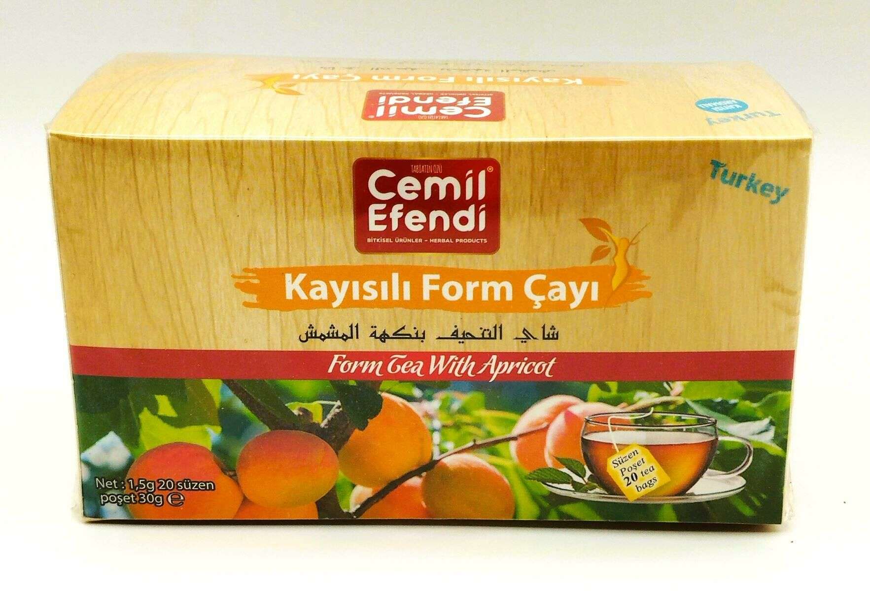 Cemil Efendi Kayısılı Form Çayı 20 Süzen Poşet