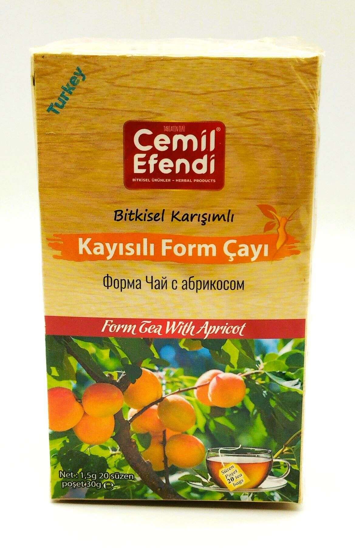 Cemil Efendi Kayısılı Form Çayı 20 Süzen Poşet