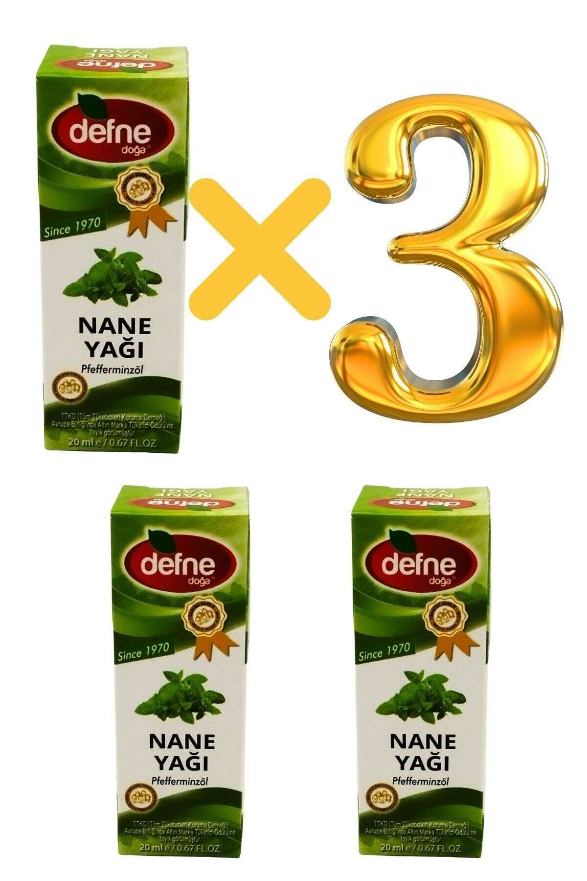 % 100 Doğal Nane Yağı 20 ml x 3 adet