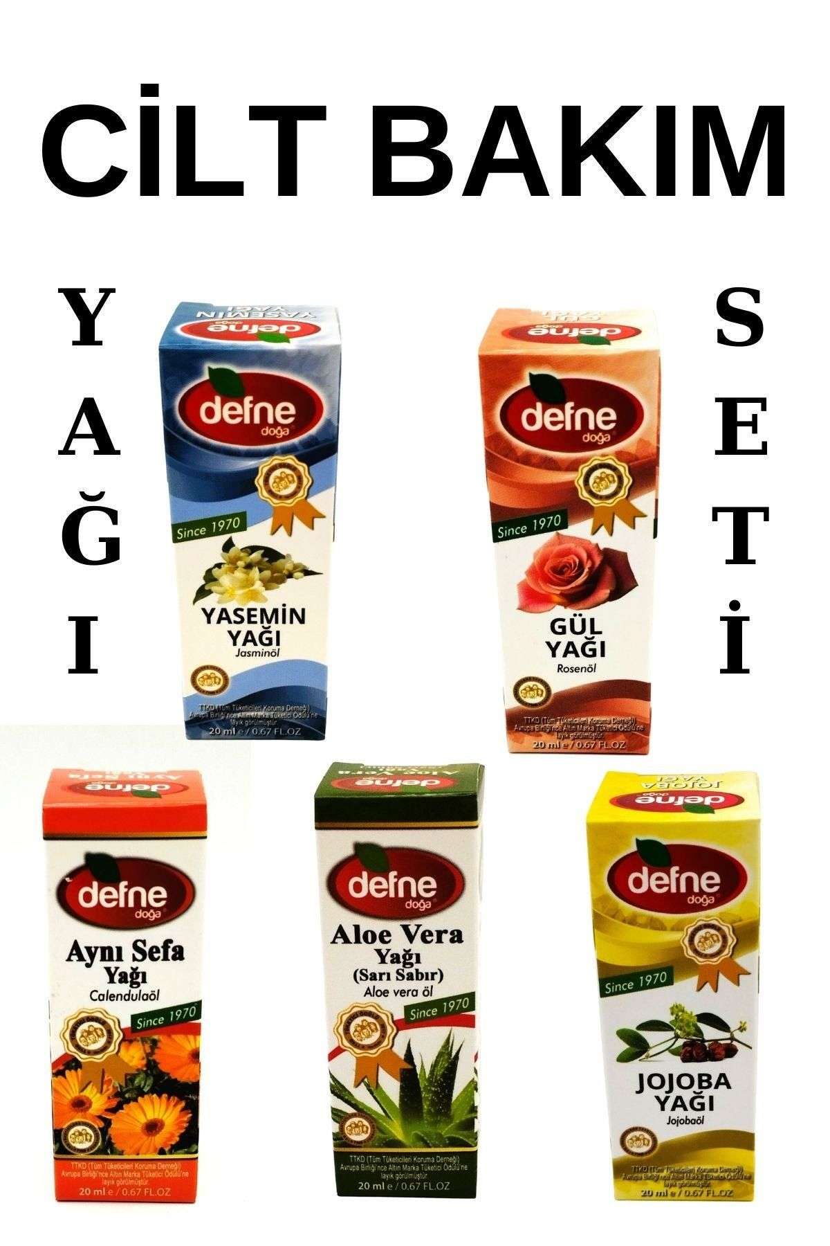 Cilt Bakım Yağı Seti ( Yasemin-Aynı Sefa-Jojoba- Gül- Aloe Vera)