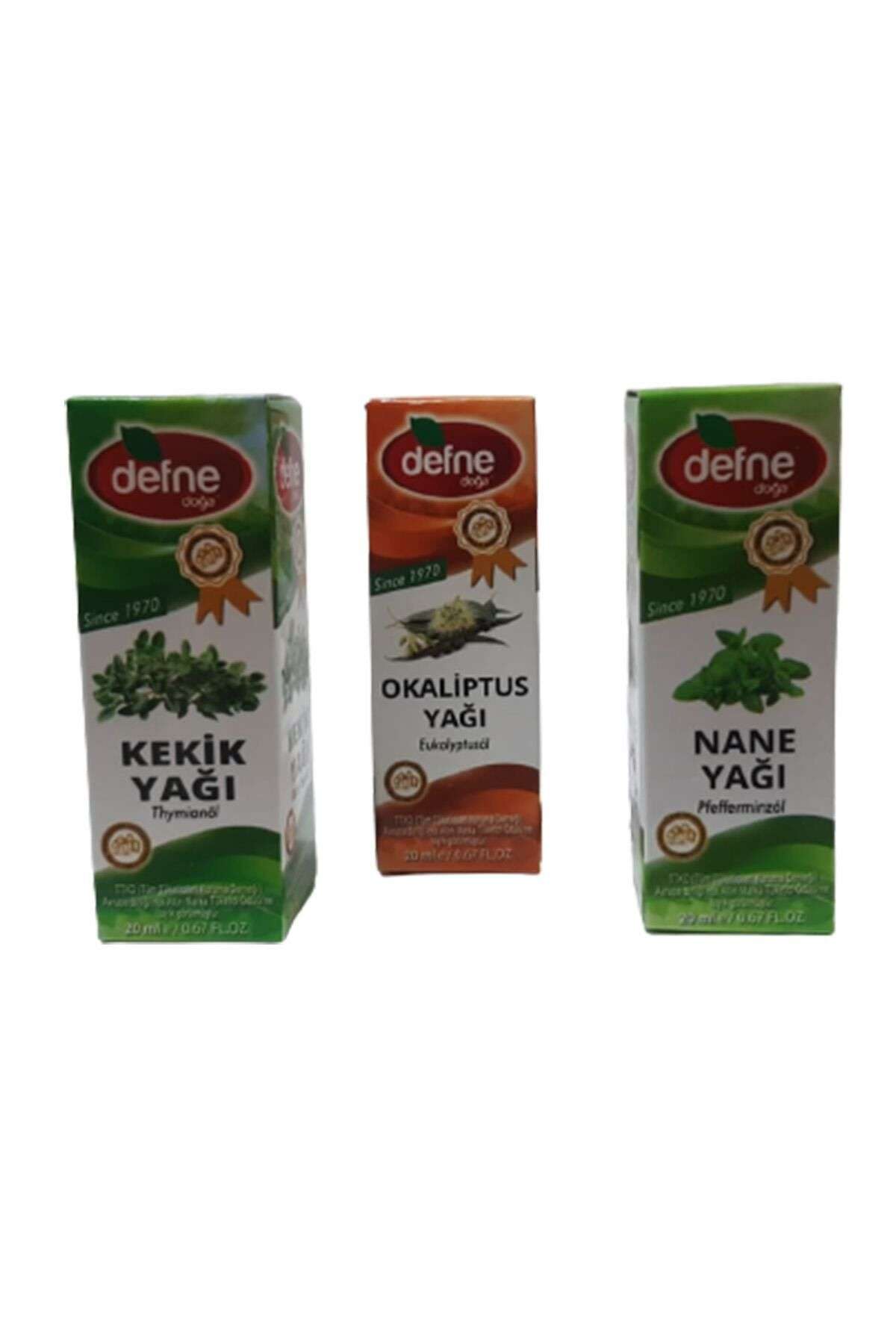 Defne Doğa Kekik + Okaliptus + Nane Yağı 3 X 20 ML