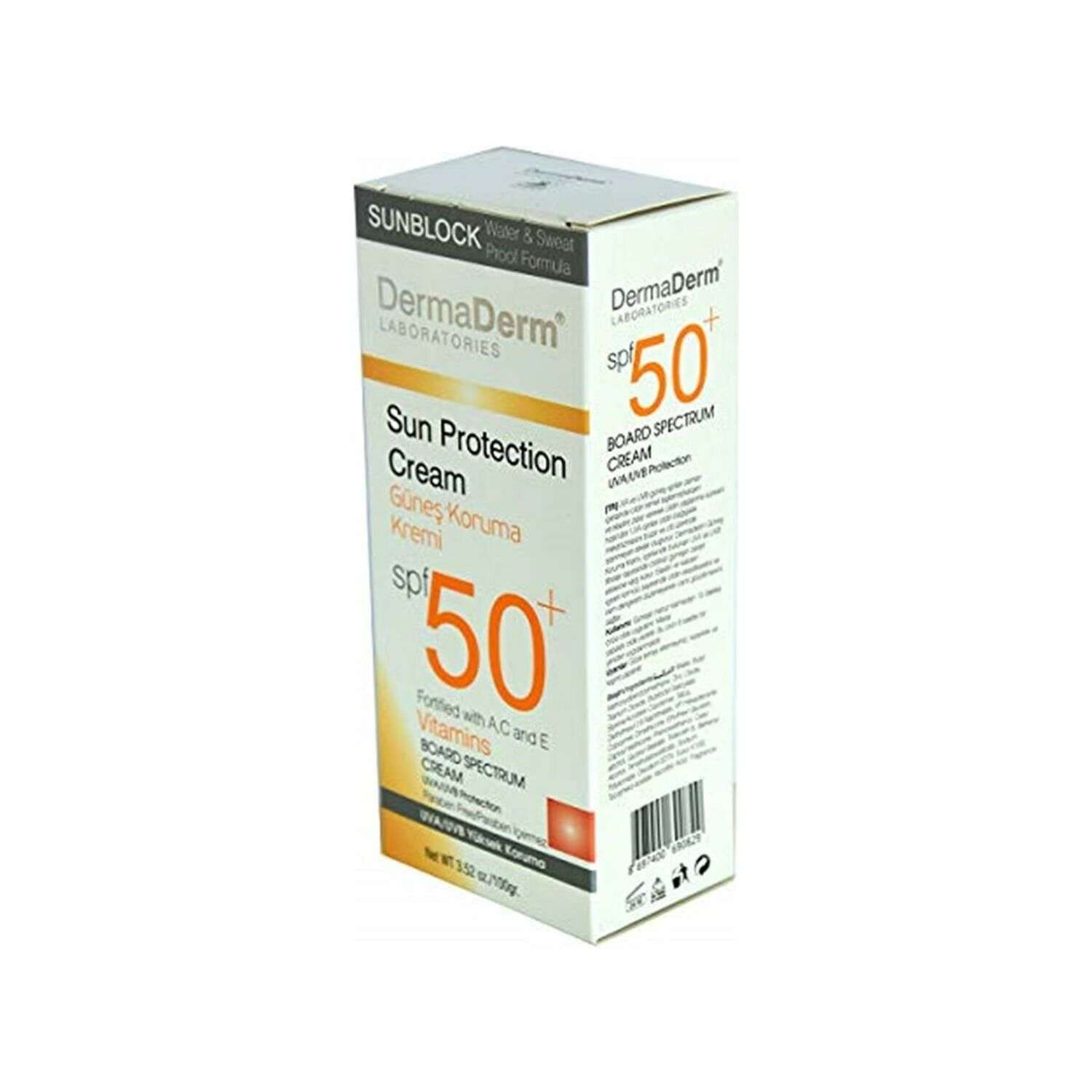 DermaDerm SPF 50+ Güneş Koruma Kremi 100 ml.